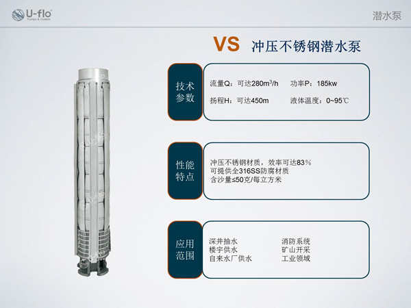 不銹鋼深井泵型號參數